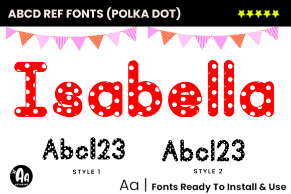 Abcd Ref Polka Dot Font for Playful Craft Projects