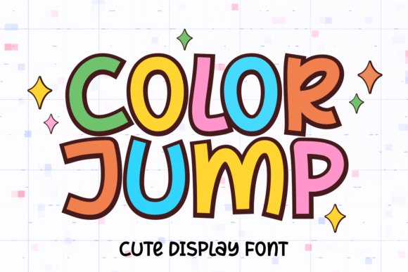 Color Jump: A Vibrant Display Font for Dynamic Editorial Design