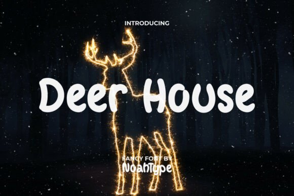 Deer House Font: Cute Branding for Small Business