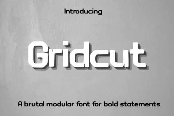 Gridcut Font: A Brutalist Display Typeface for Modern Branding