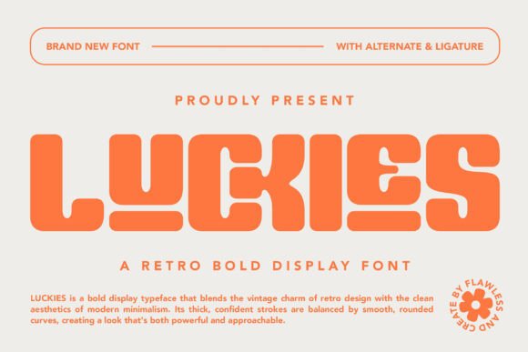 Luckies Font: Bold Retro Charm for Handmade Products