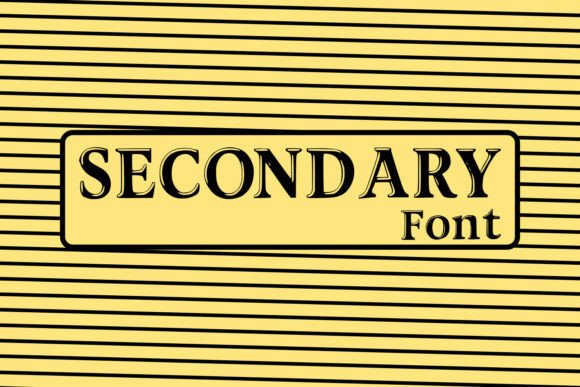 Testing Secondary: A Bold Display Font for Branding