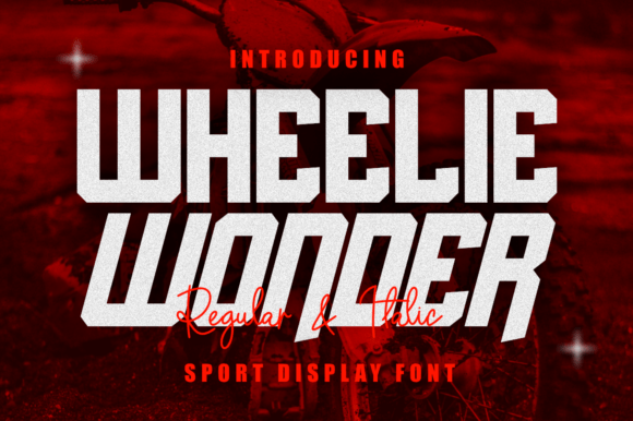 Wheelie Wonder: A Bold Display Font for Dynamic Editorial Design